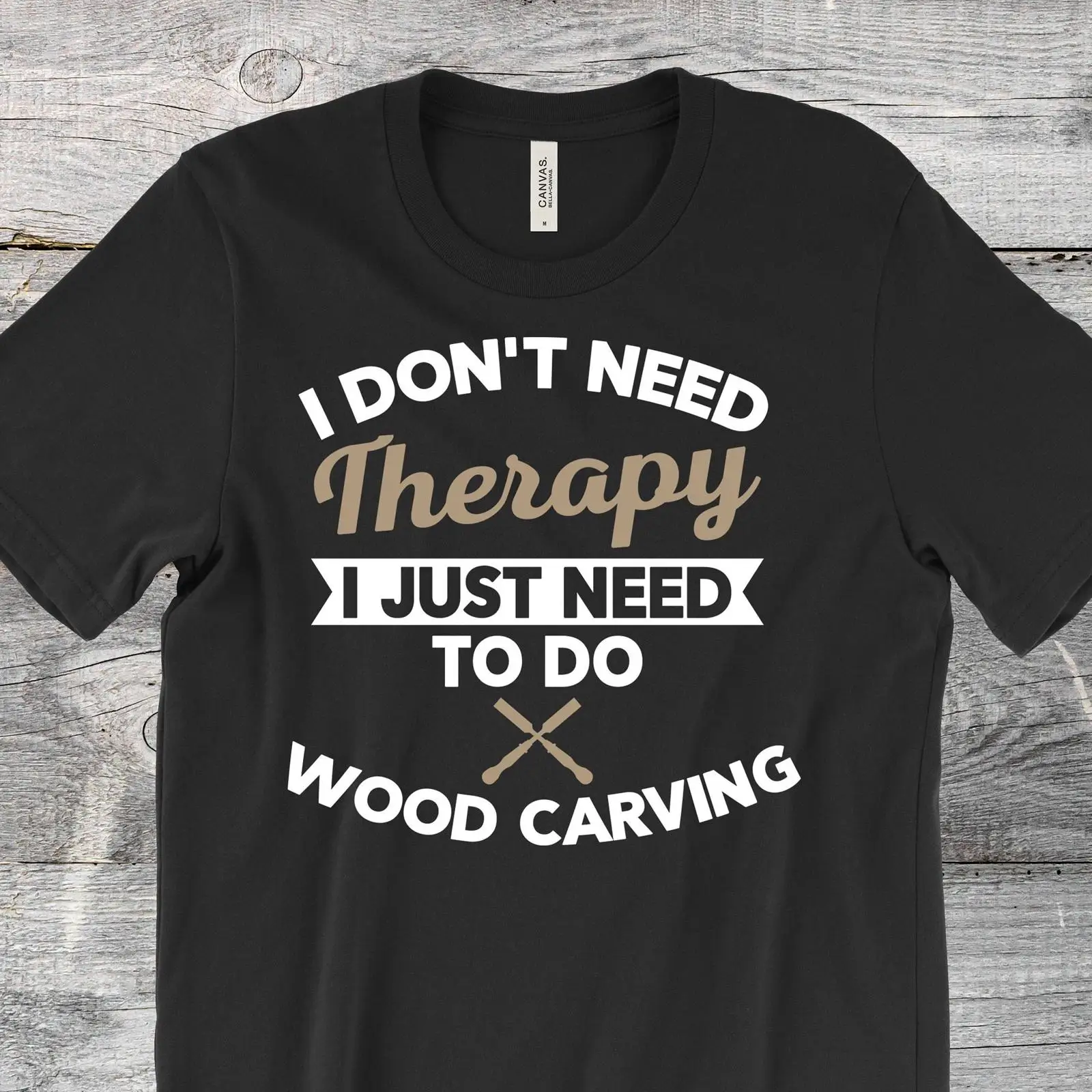 Woodworking Therapy - T-shirt décontracté pour menuisier et charpentier
