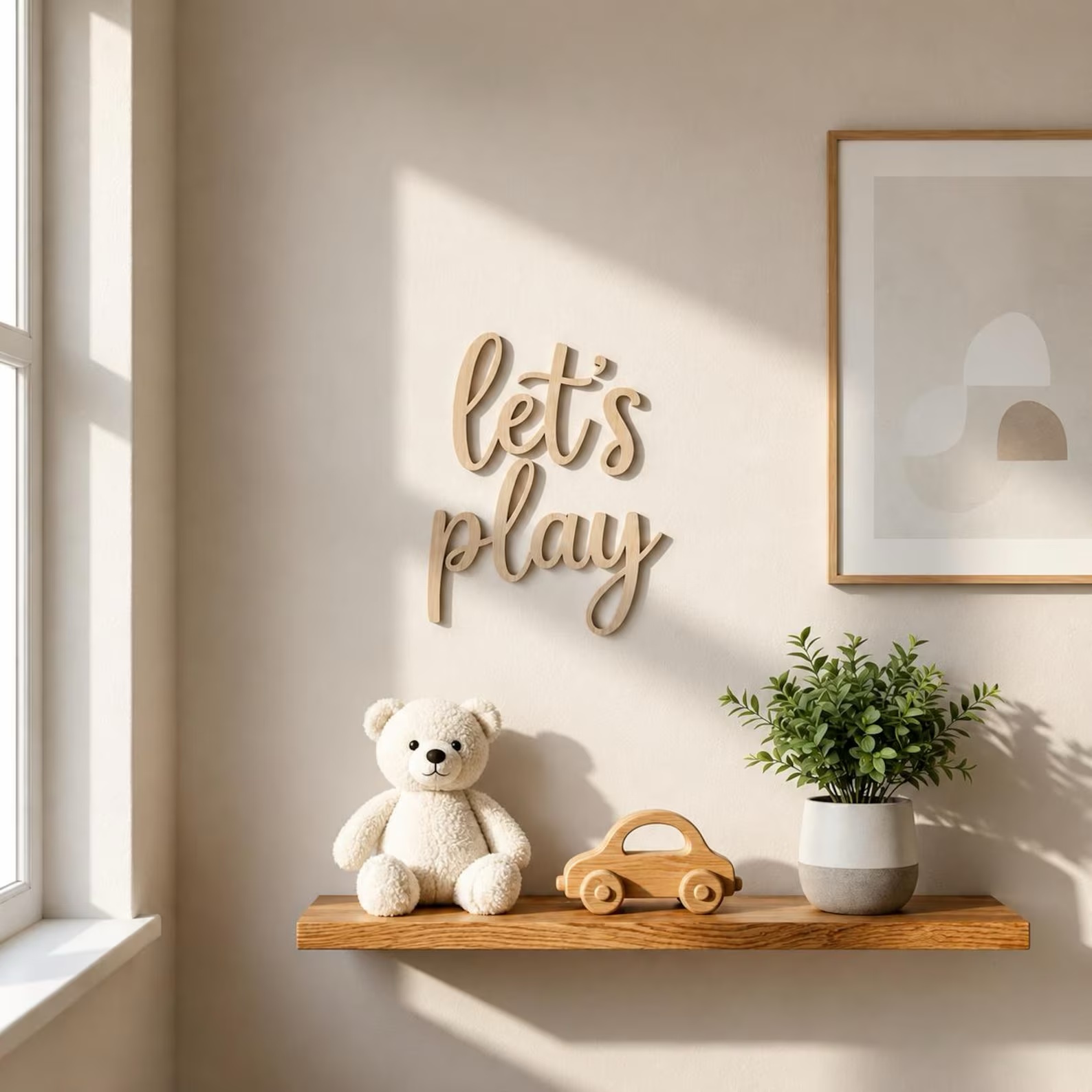 Woodworking For Beginners - Panneau mural en bois « Let's